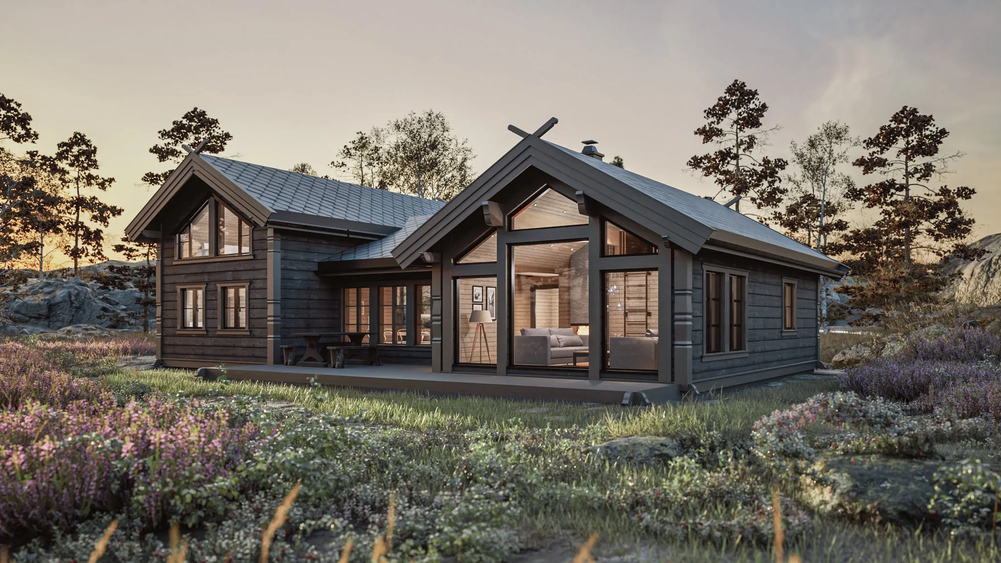 Skeikampen fra Eikås Hytter & Hus — bindingsverk 150 m²