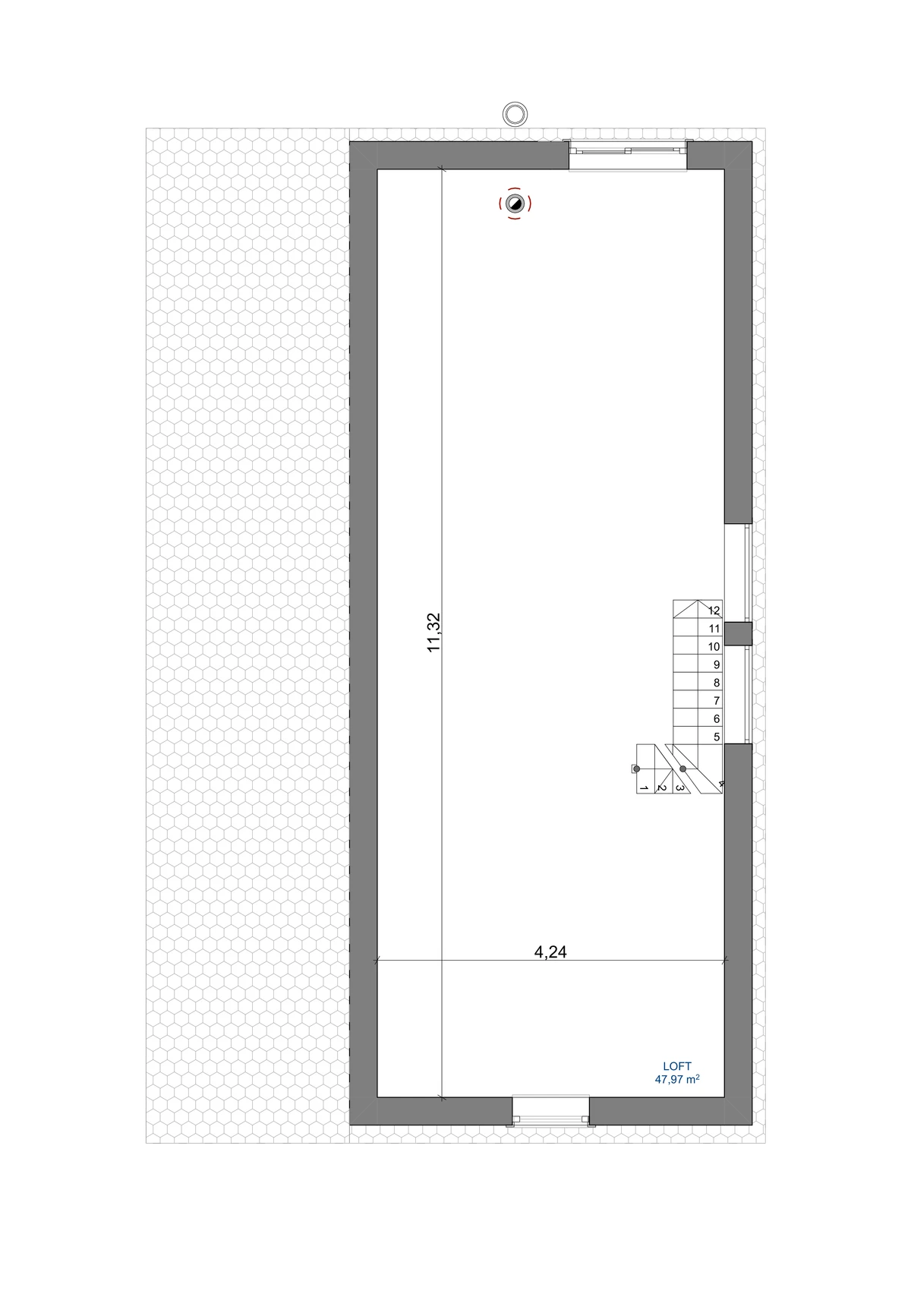 Plantegning 2. ETG — Folkehytte Moderne Saltak – Med hems og knevegg