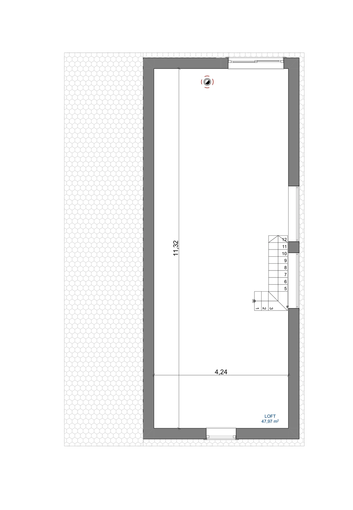 Plantegning 2. ETG — Folkehytte Tradisjon Saltak – Med hems og knevegg