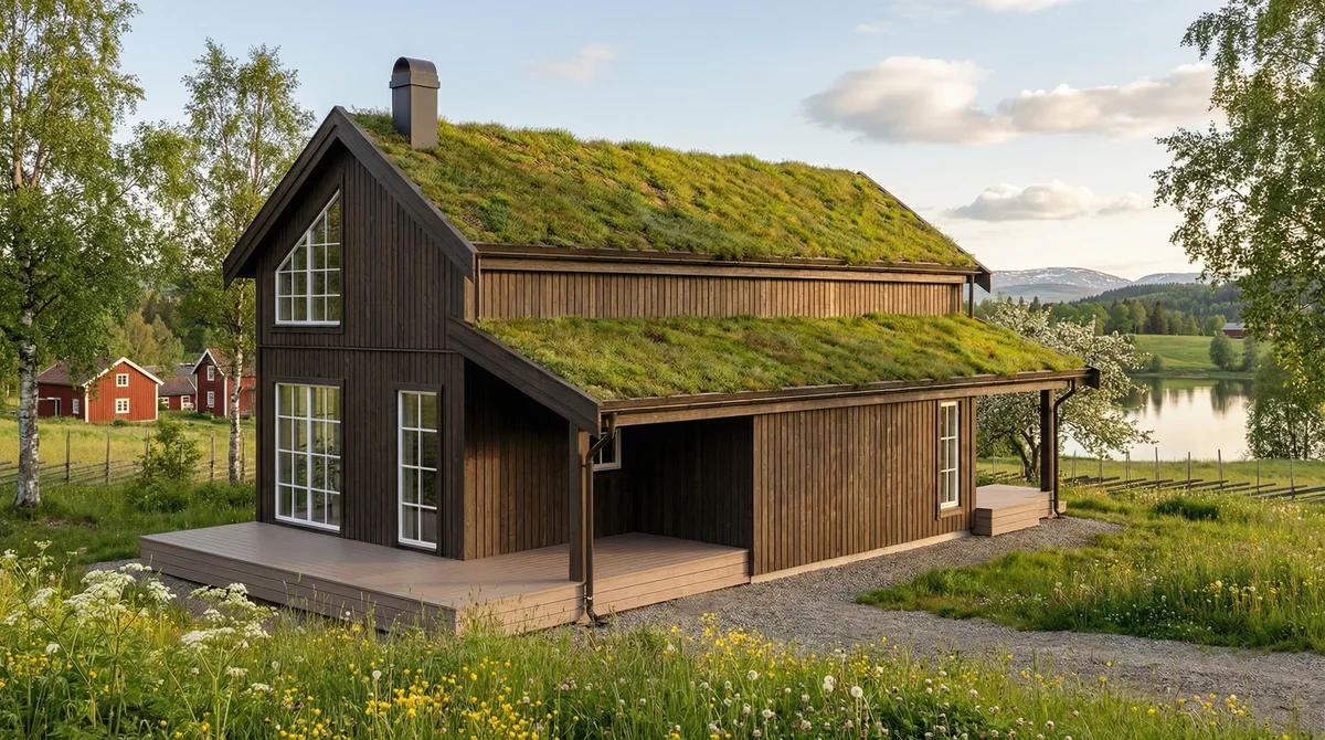 Tradisjon Saltak – Med loft fra Folkehytte
