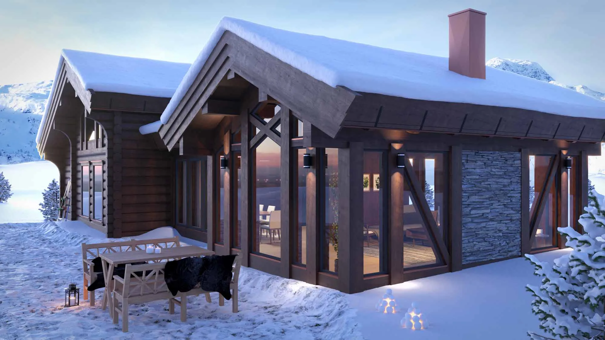 Utsikt fra Haukeli Hytter og Hus