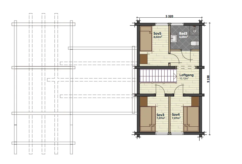 Plantegning LOFT — Latlaft Anette - S