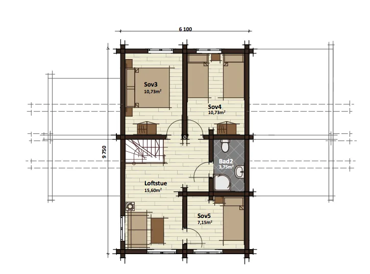 Plantegning LOFT — Latlaft Astrid