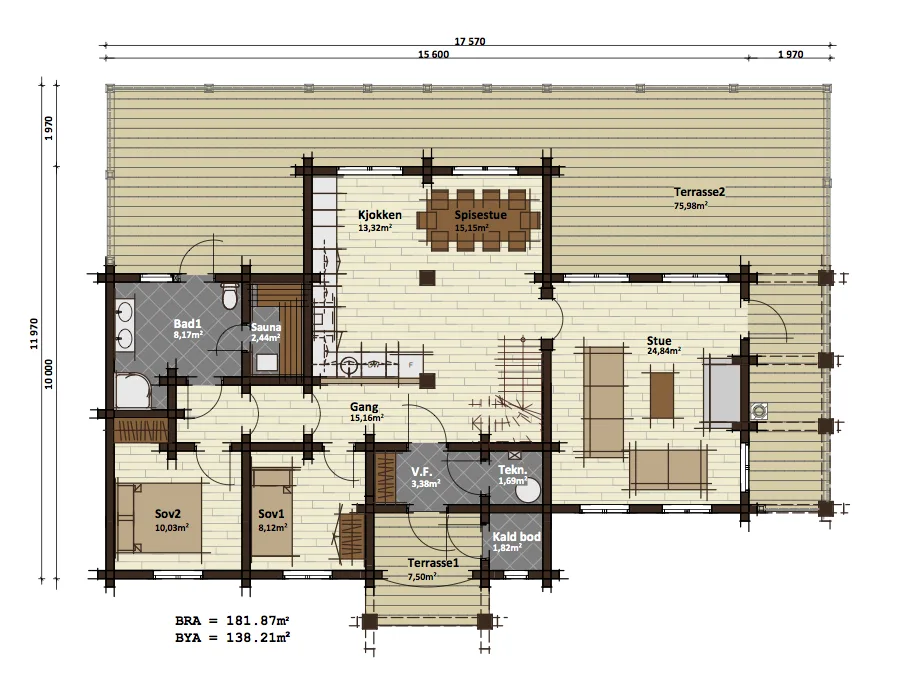 Plantegning 1. ETG — Latlaft Camilla