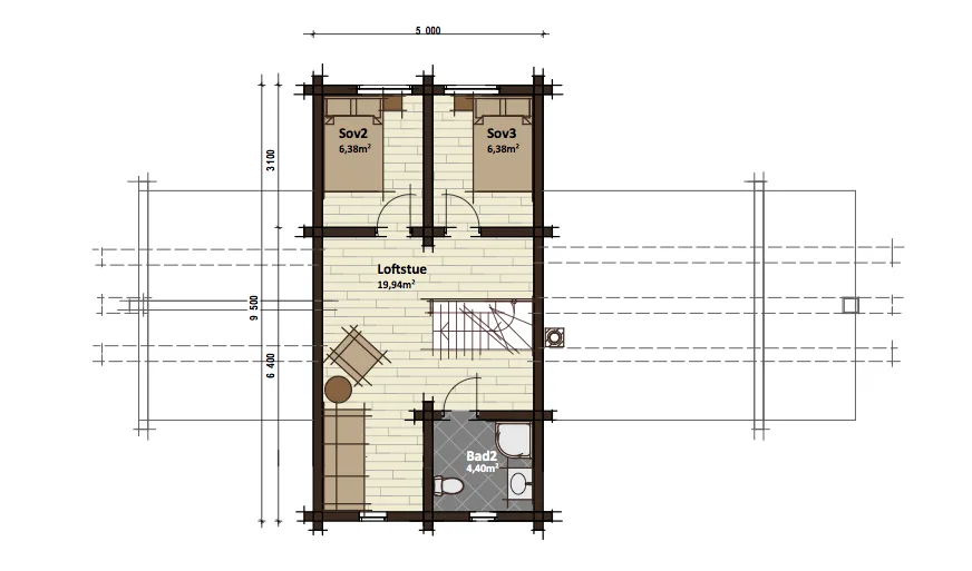Plantegning LOFT — Latlaft Emma