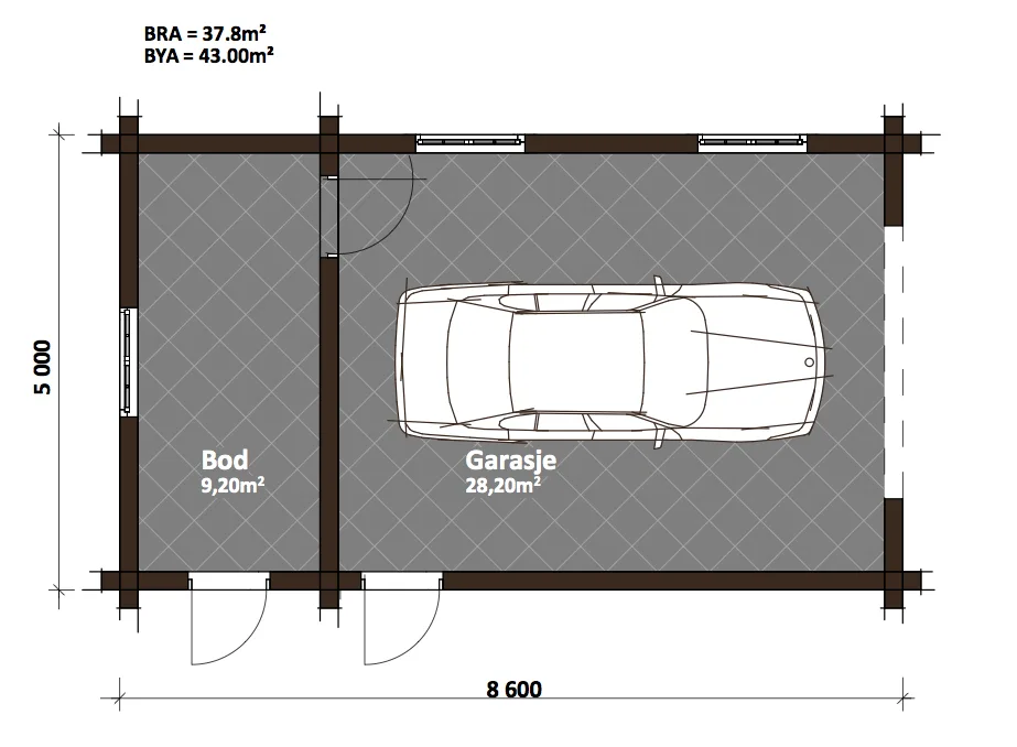 Plantegning 1. ETG — Latlaft Garasje