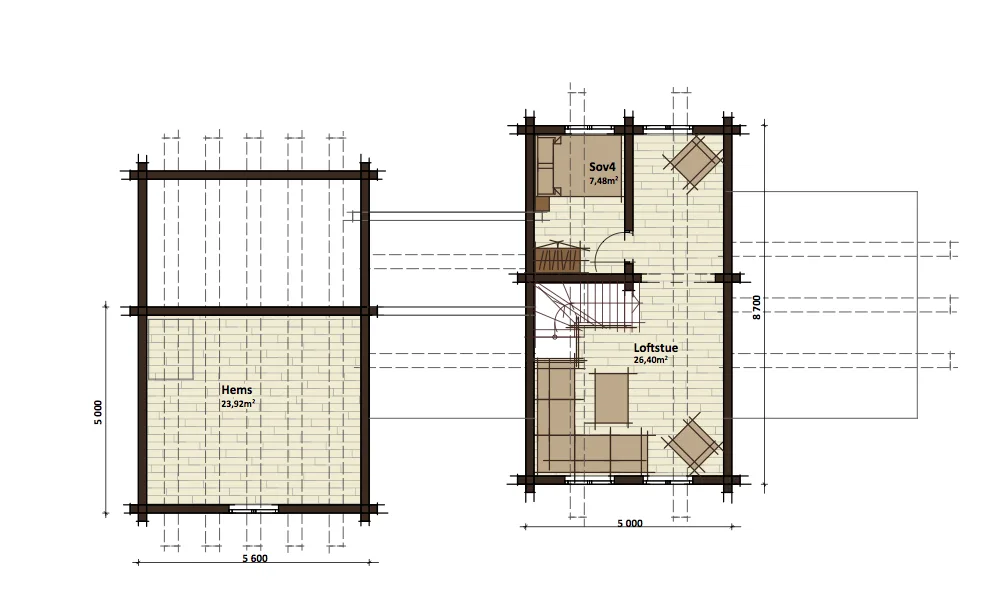 Plantegning LOFT — Latlaft Heidi