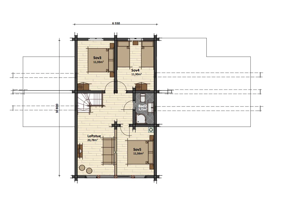 Plantegning LOFT — Latlaft Karen - M