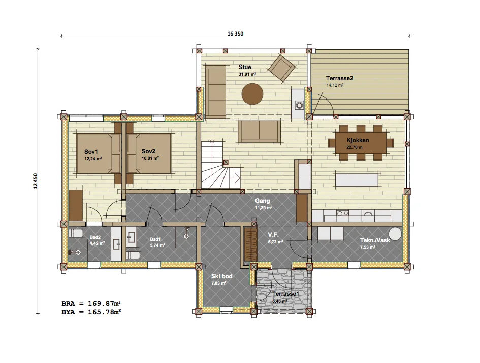 Plantegning 1. ETG — Latlaft Kjersti - S