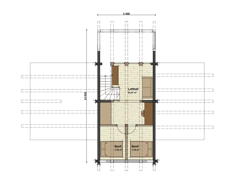 Plantegning LOFT — Latlaft Kjersti - S