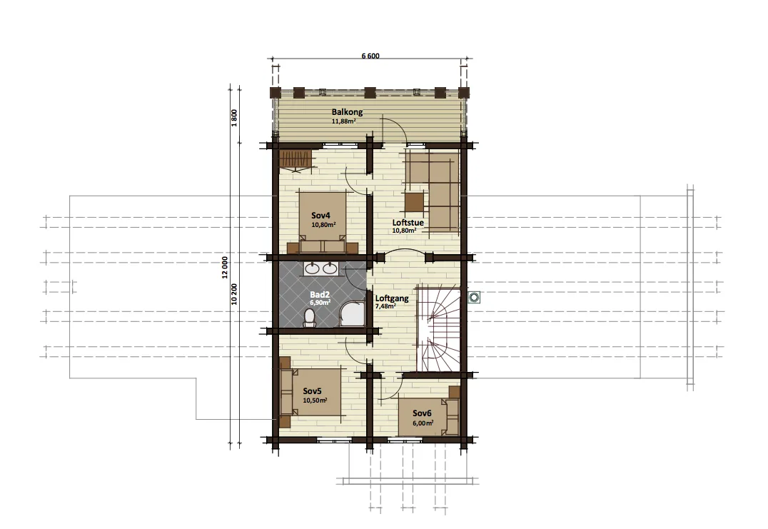 Plantegning LOFT — Latlaft Laura