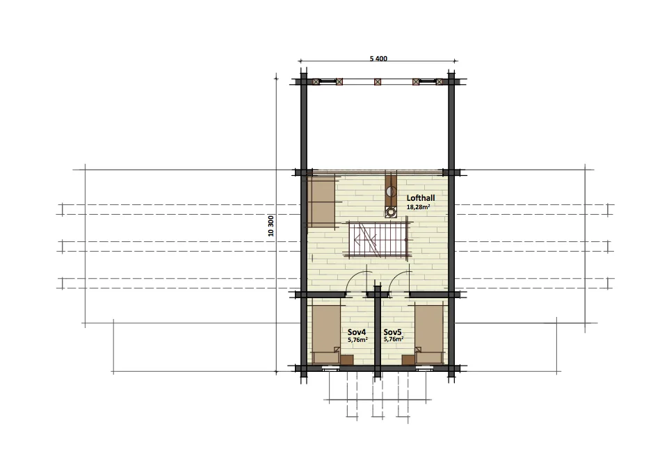 Plantegning LOFT — Latlaft Linda - M