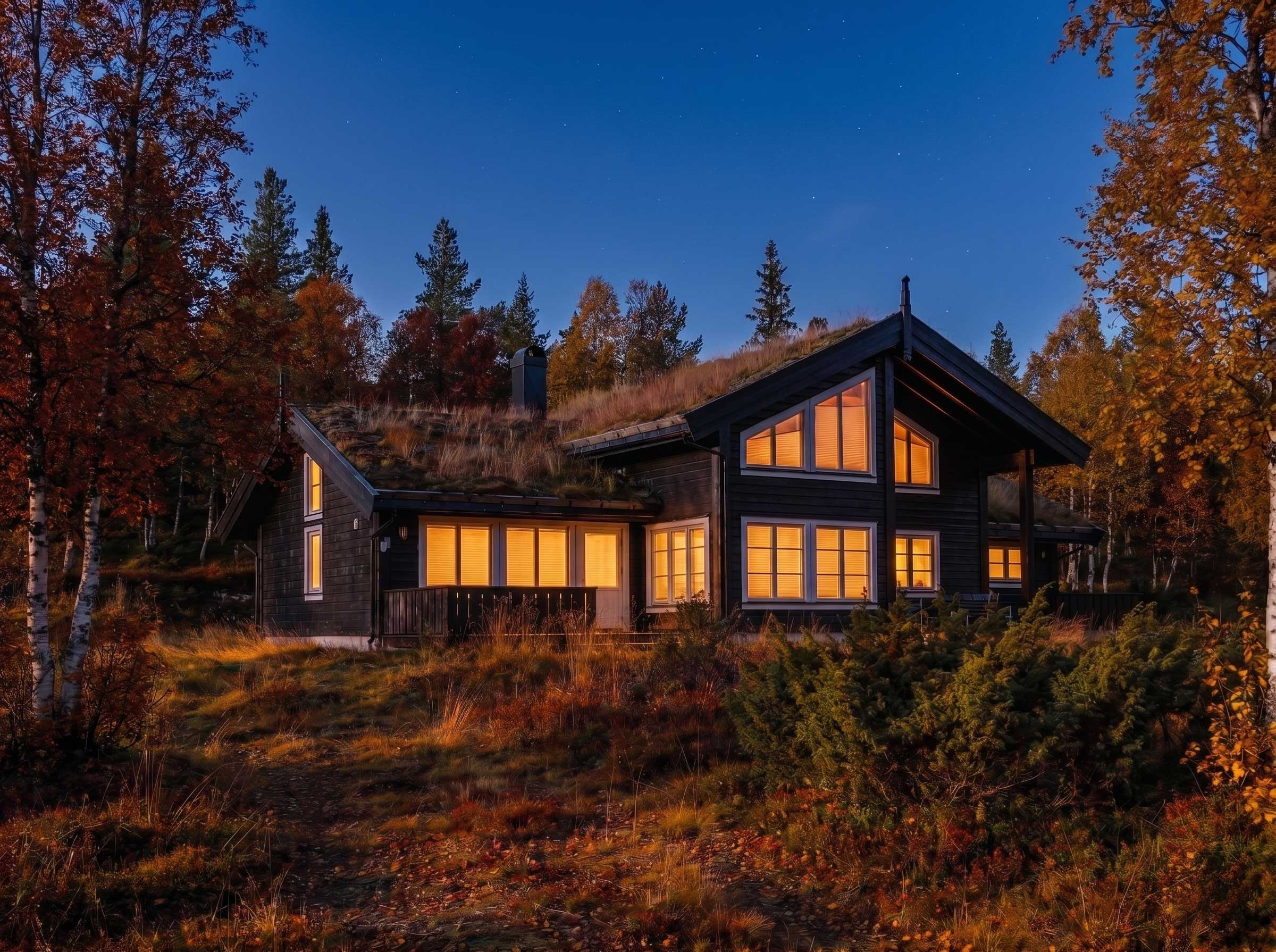 Fjelltun med oppstue fra Lugn Hytter