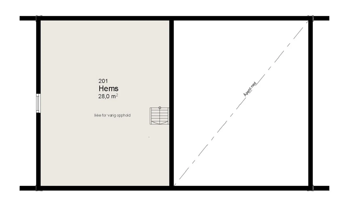 Plantegning LOFT — Miljøhus Norge Andrea