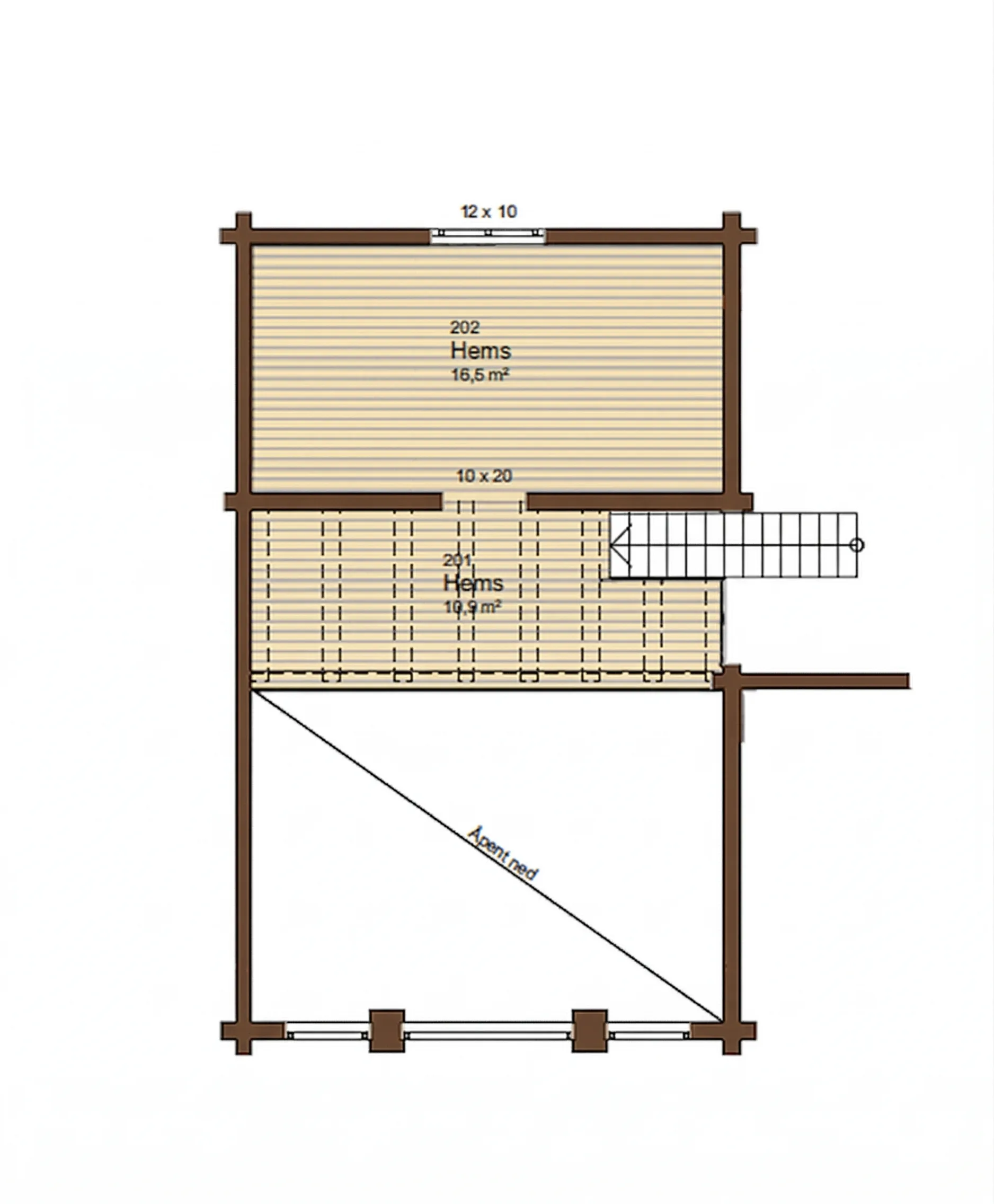 Plantegning LOFT — Østlaft Chamonix 130