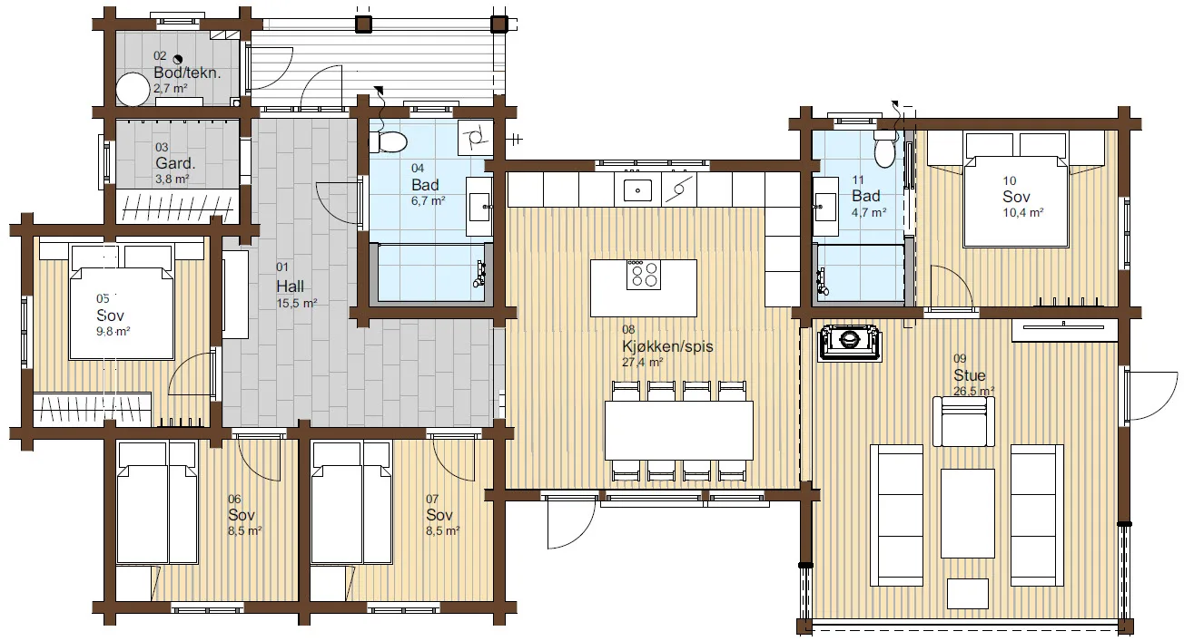 Plantegning 1. ETG — Østlaft Innsbruck