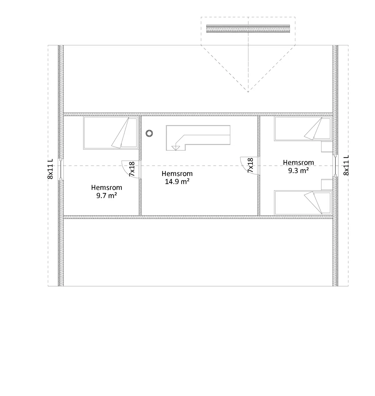 Plantegning 2. ETG — Ranahytta Frostisen