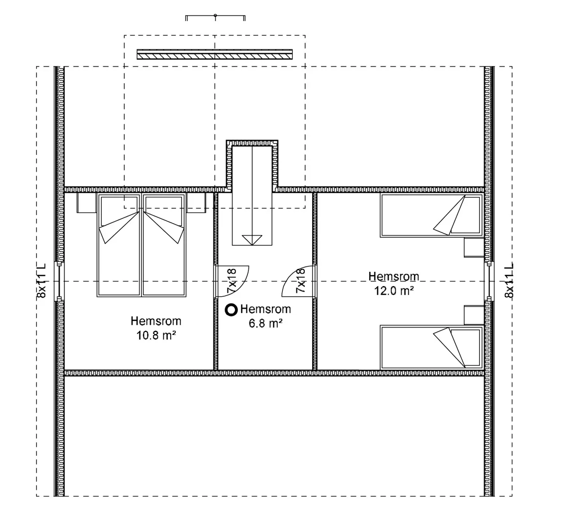 Plantegning 2. ETG — Ranahytta Lygna