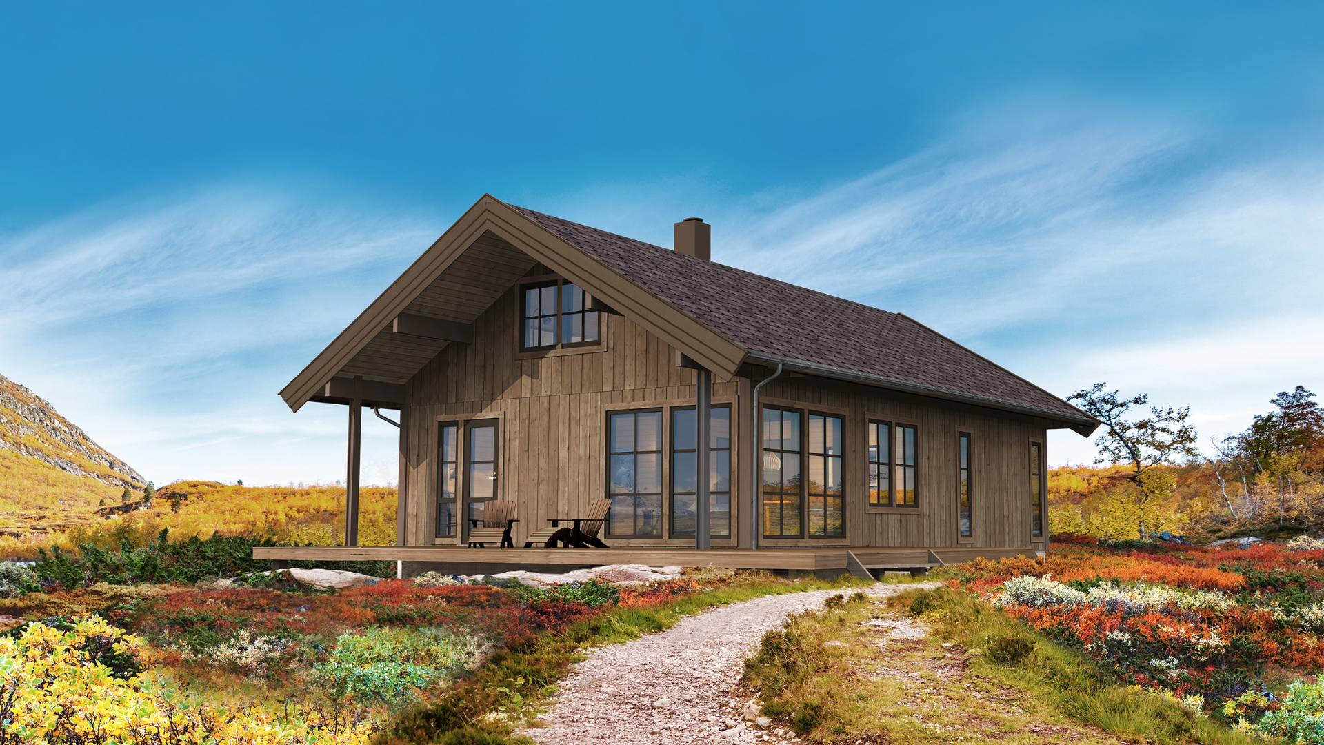 Vågå fra Ranahytta — elementbygget 69 m²
