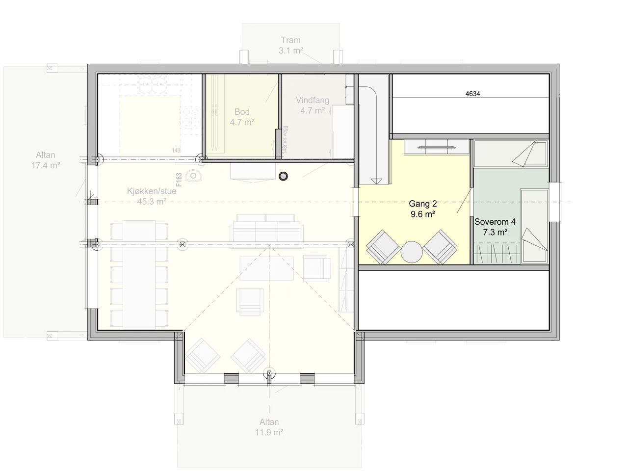 Plantegning 2. ETG — Saltdalshytta Bergstua 120