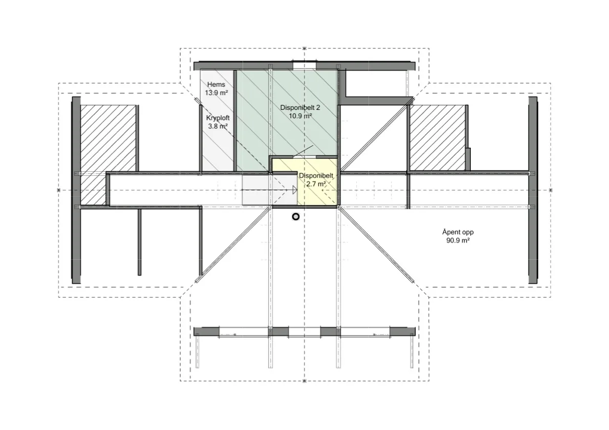 Plantegning 2. ETG — Saltdalshytta Raus Premium 135