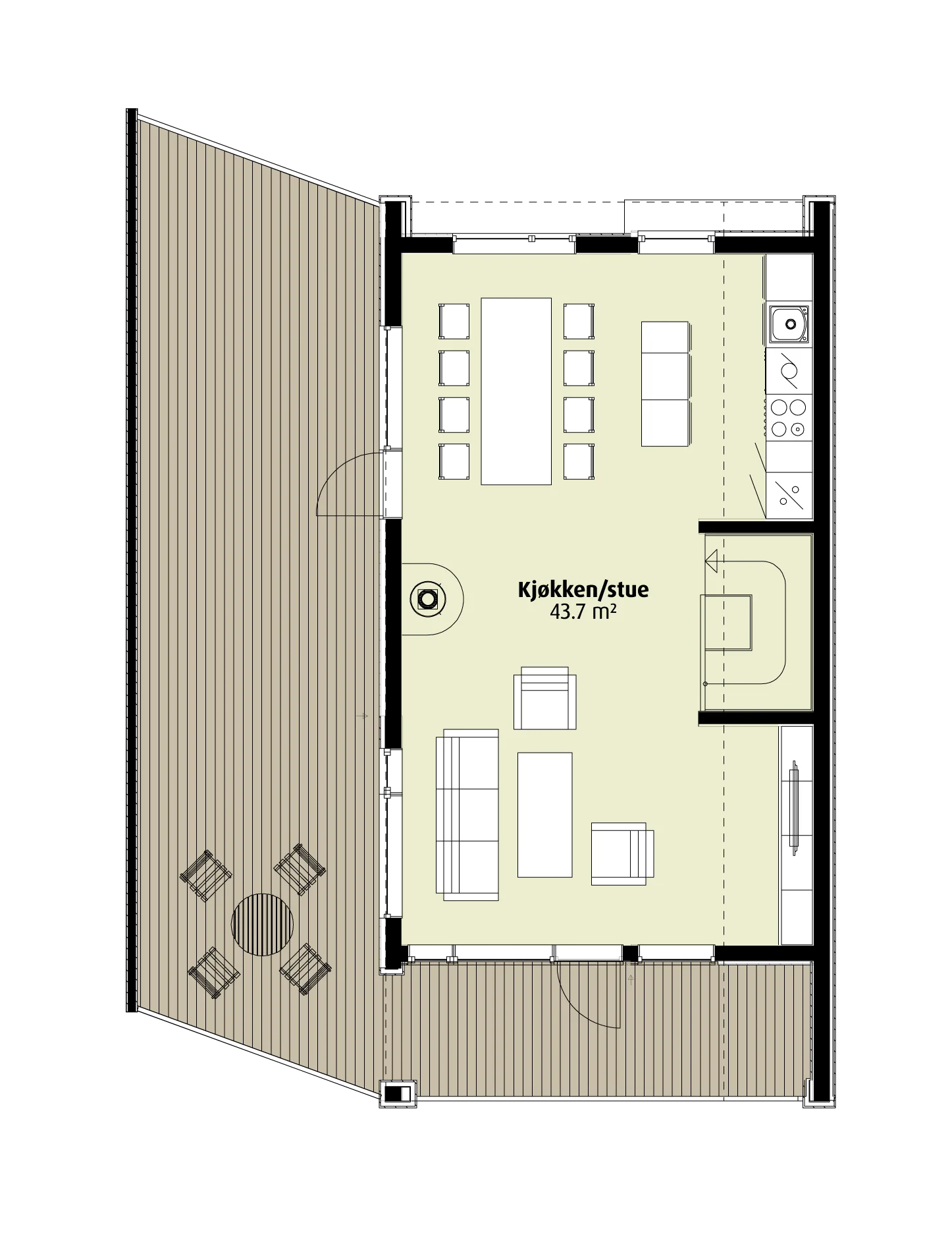 Plantegning 1. ETG — Selbuhytta Furukollen