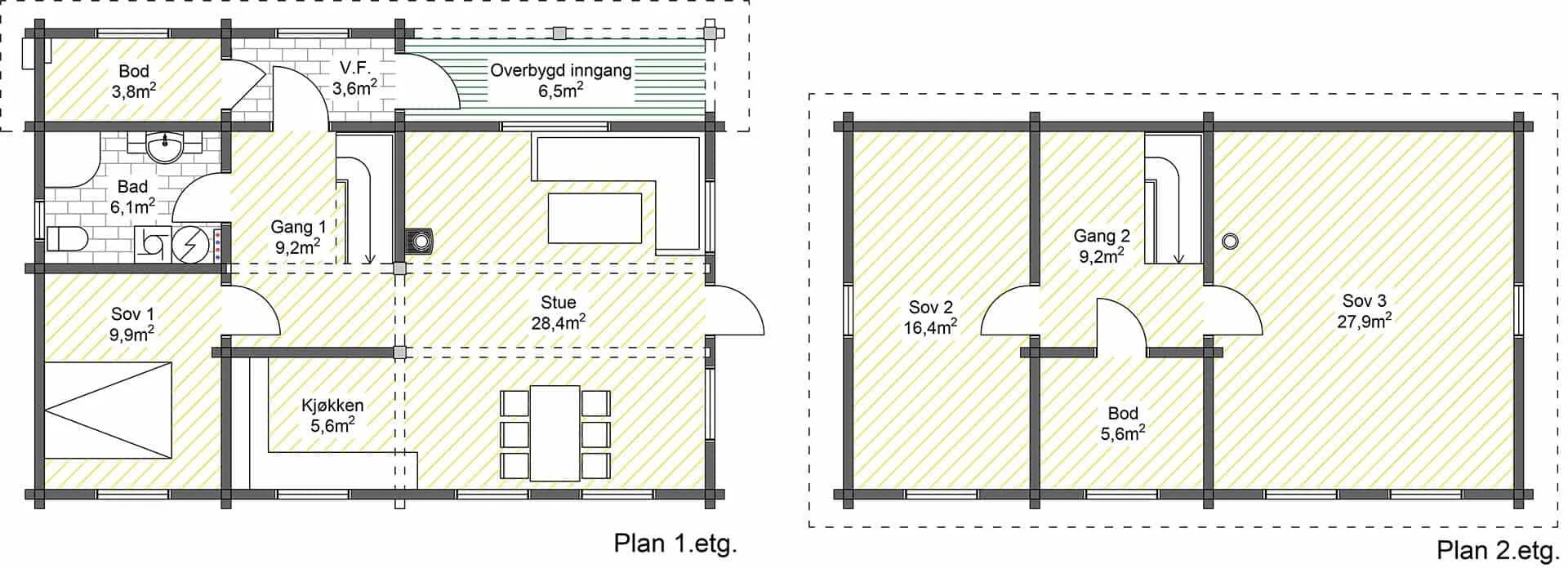 Plantegning PLAN — Thøring Hyttefabrikk Rånå 1