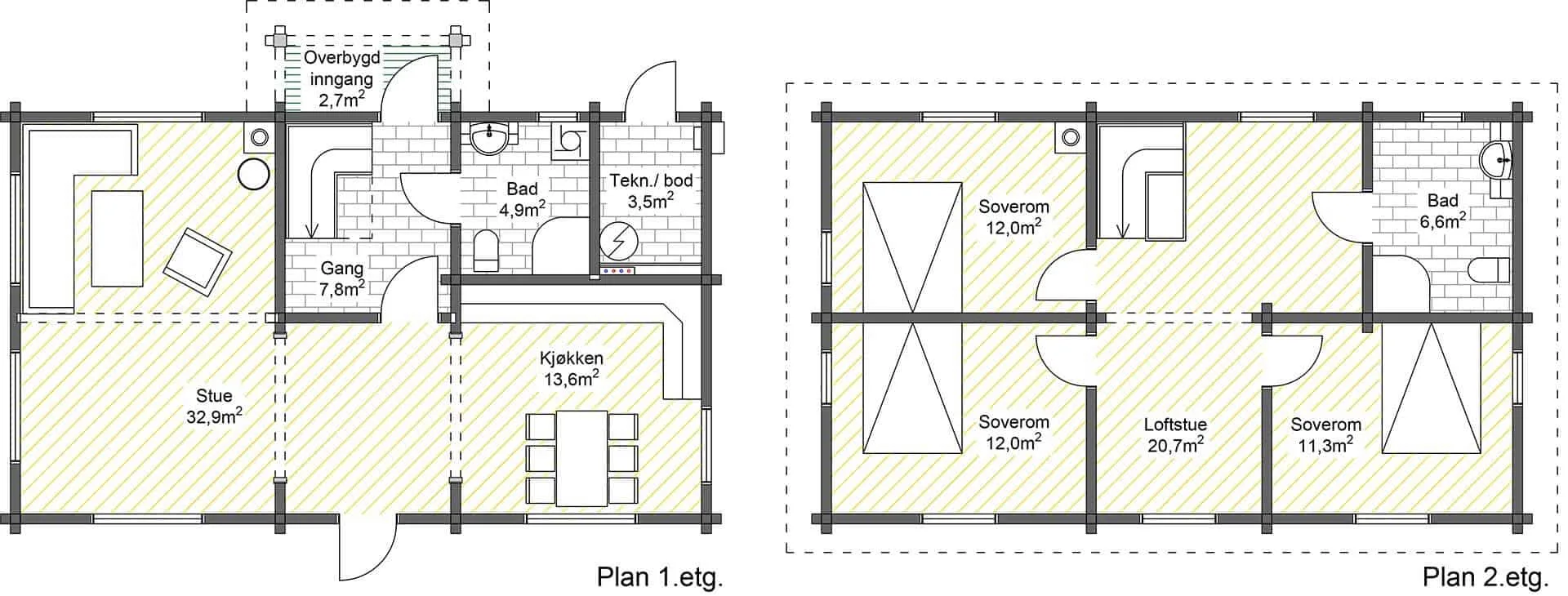 Plantegning PLAN — Thøring Hyttefabrikk Rånå 2
