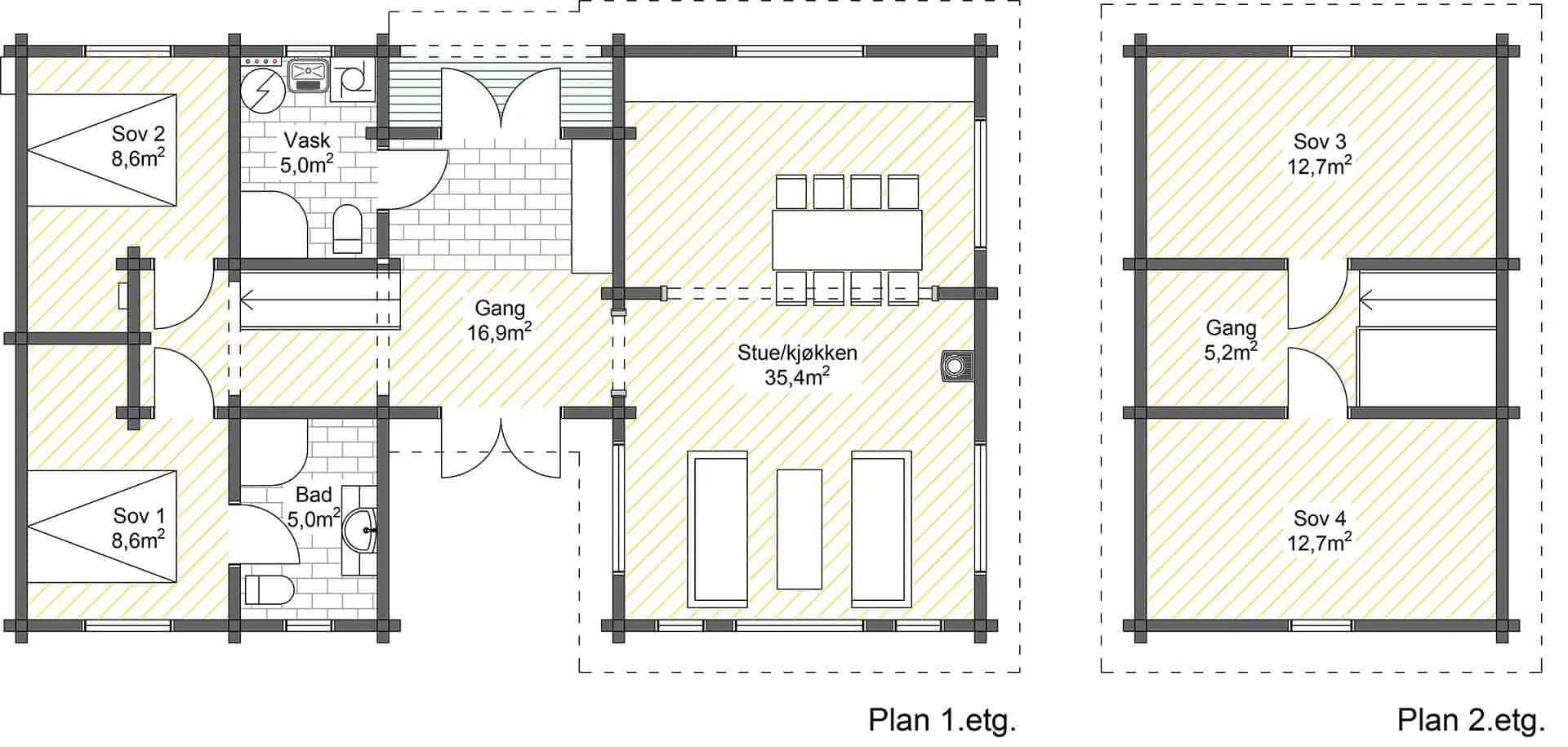 Plantegning PLAN — Thøring Hyttefabrikk Snøhetta 1