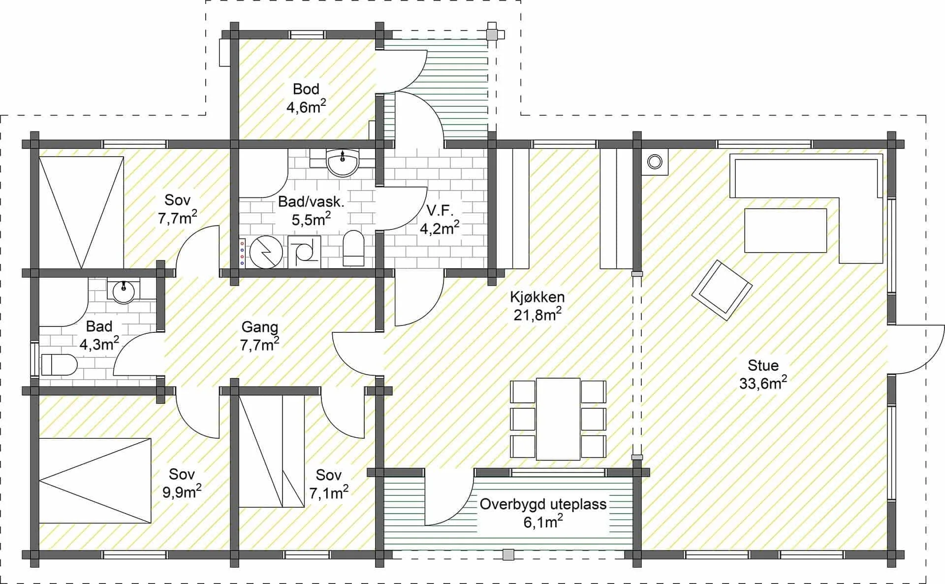 Plantegning PLAN — Thøring Hyttefabrikk Storli 5