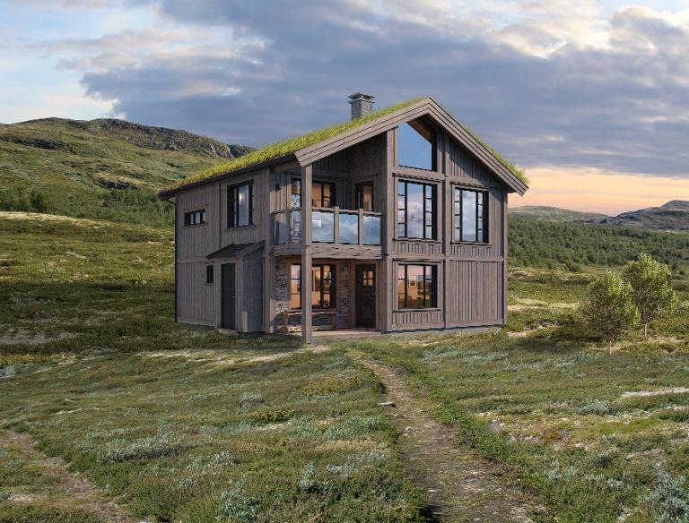 Rå 121 inngang nede fra Tinde Hytter